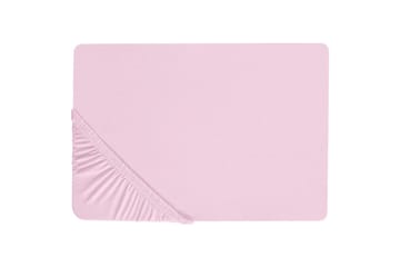 Laken med strikk Janbu Pastellrosa, 160x200 cm