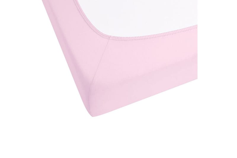 Laken med strikk Janbu Pastellrosa, 180x200 cm - Pastellrosa, 180x200 cm - Tekstiler - Sengetøy - Laken - Dra på laken