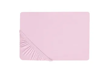 Laken med strikk Janbu Pastellrosa, 180x200 cm