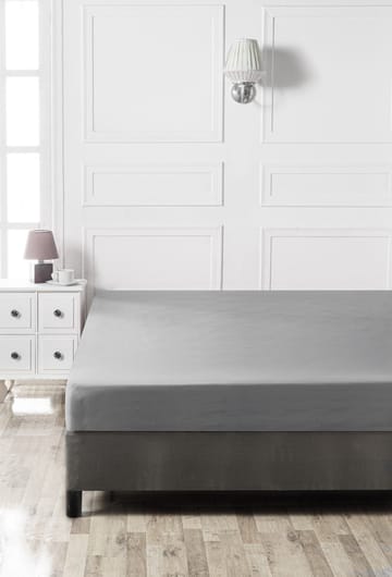 Merndric formsyd laken 140x190 cm - Mørkegrå - Tekstiler - Barnetekstiler - Sengetøy til barn - Sprinkelseng sengetøy - Laken sprinkelseng