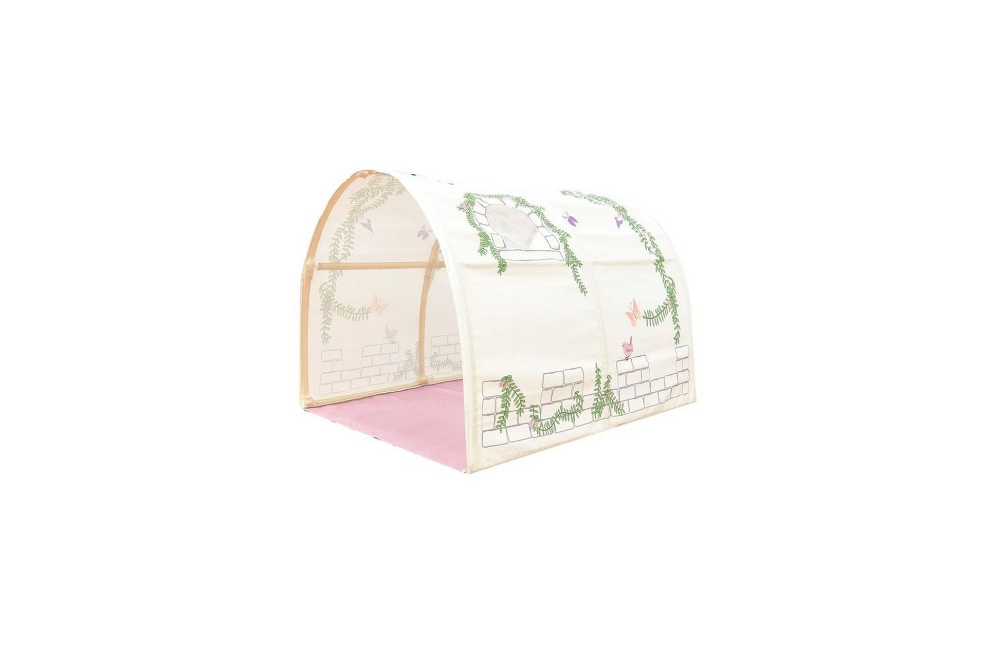 Textilier för halvhöga sängar med tunnel Vipack Pino/Scott Vipack White, Pink -