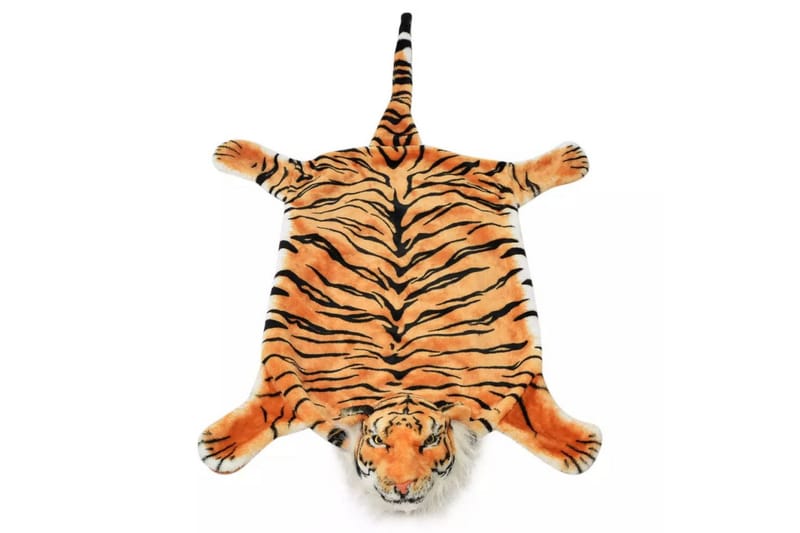 Tigerteppe plysj 144 cm brun - Brun - Barnetepper