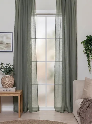 Gardin Alma 140x250 cm - Smaragdgrønn - Tekstiler - Gardiner - Gardinlengder - Full lengde