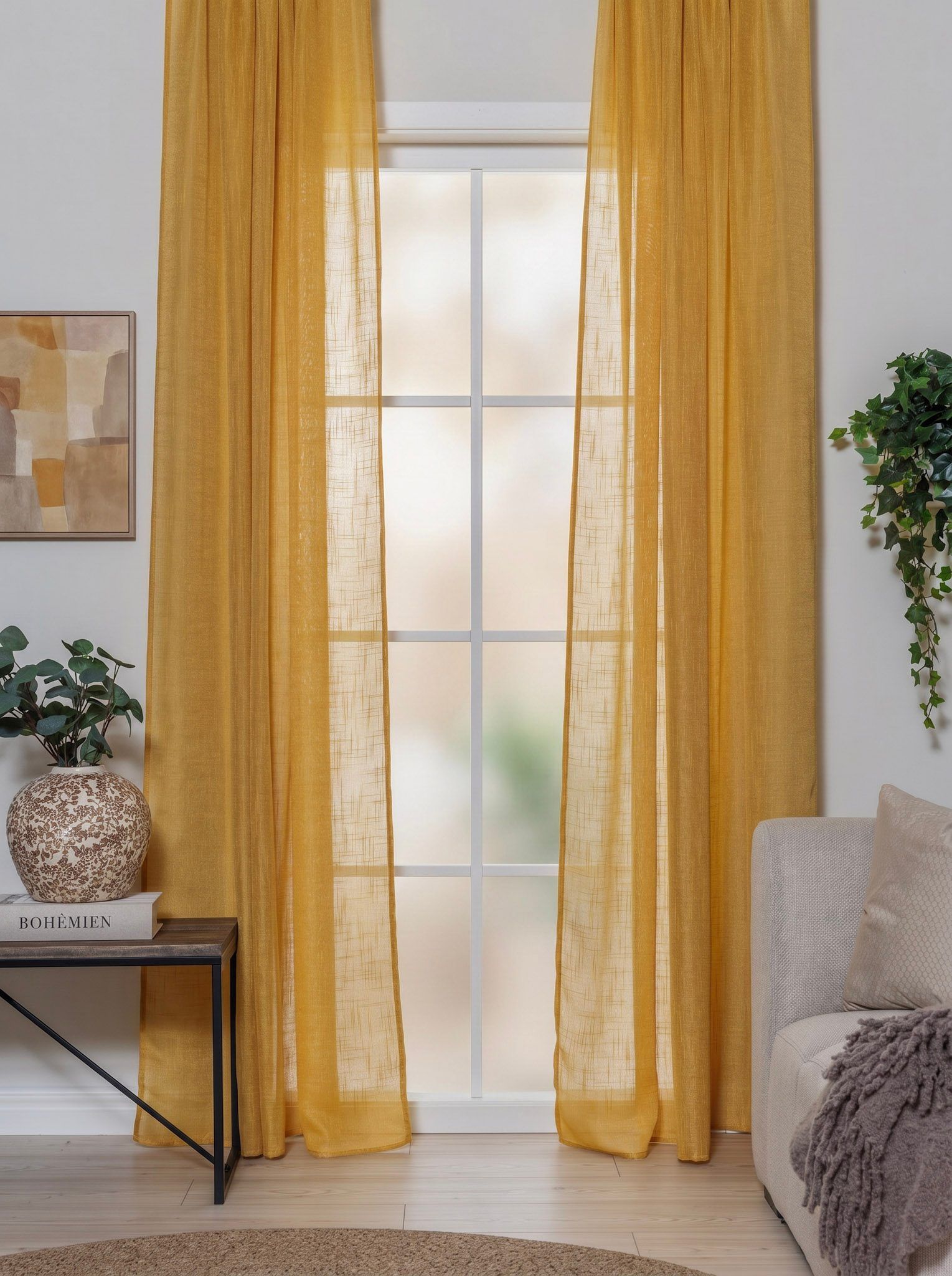 Gardin Stella 140x250 cm - Gul