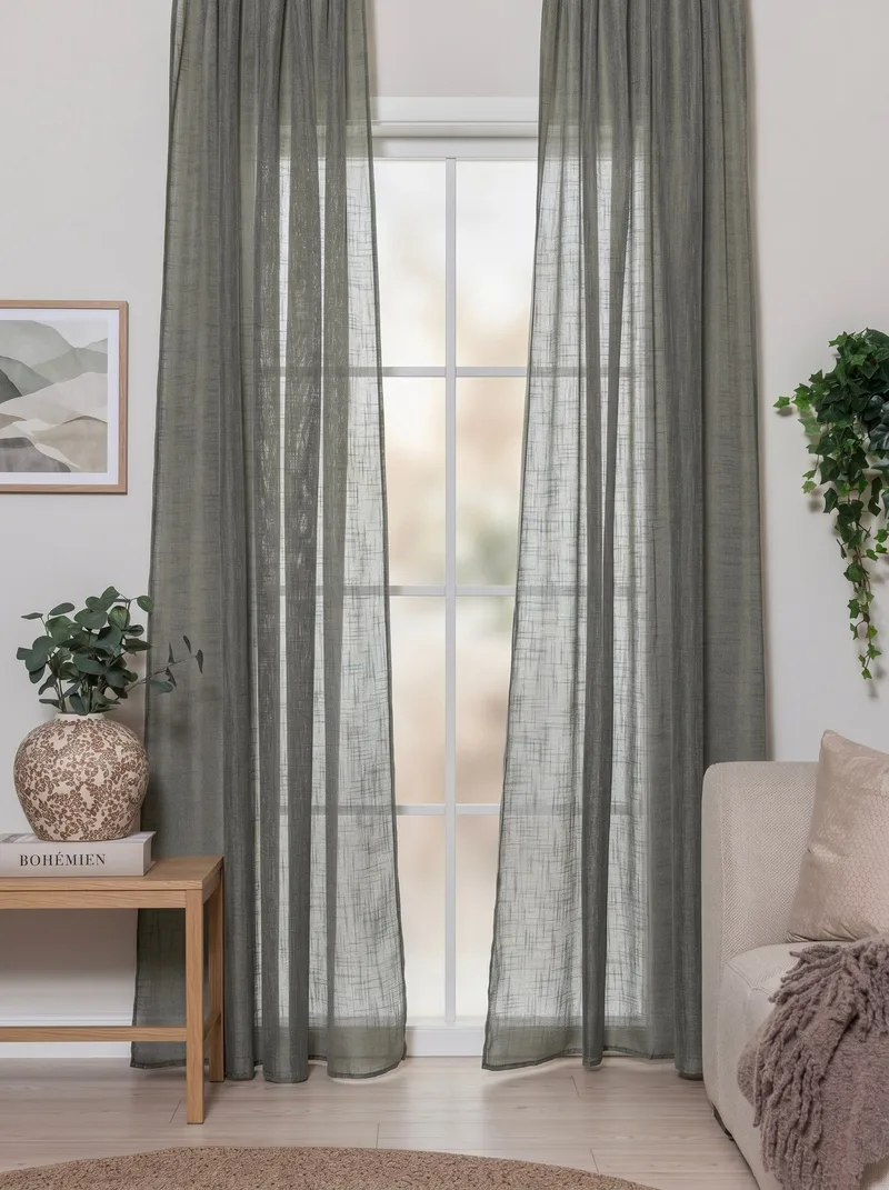 Gardin Stella 140x250 cm - Smaragdgrønn - Tekstiler - Gardiner - Gardinlengder - Brett båndlengde