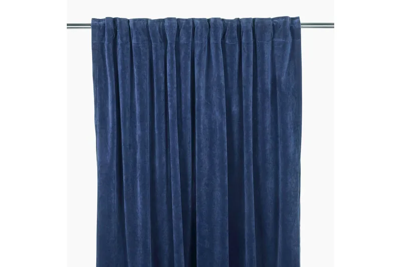 Sameta Fløyelsgardin Multibåndlengde 2-pk 240 cm - Marineblå - Tekstiler - Gardiner - Gardinlengder - Hanklengde
