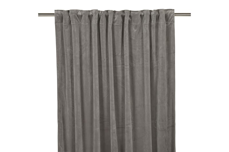 Sameta Fløyelsgardin Multibåndlengde 2-pk 280 cm - Grå - Tekstiler - Gardiner - Gardinlengder - Hanklengde