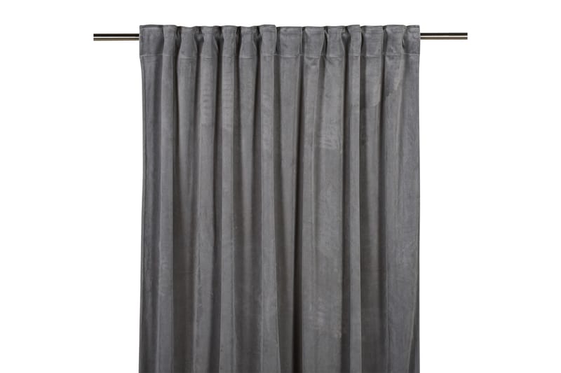 Sameta Fløyelsgardin Multibåndlengde 2-pk 280 cm - Grå - Tekstiler - Gardiner - Gardinlengder - Hanklengde