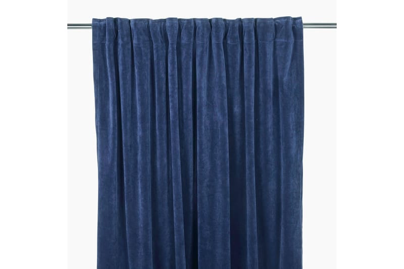 Sameta Fløyelsgardin Multibåndlengde 2-pk 240 cm - Marineblå - Tekstiler - Gardiner - Gardinlengder - Hanklengde