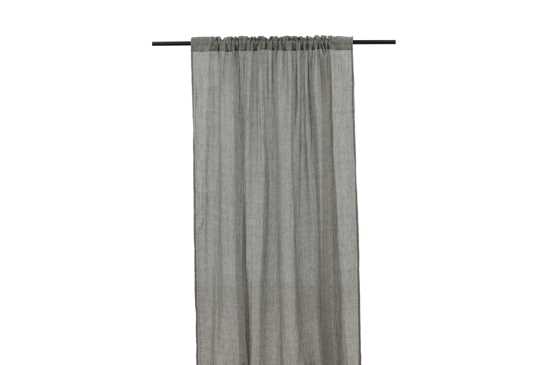 Elena Gardin 135x290 cm - Grå - Tekstiler - Gardiner - Gardinlengder - Kanallengde