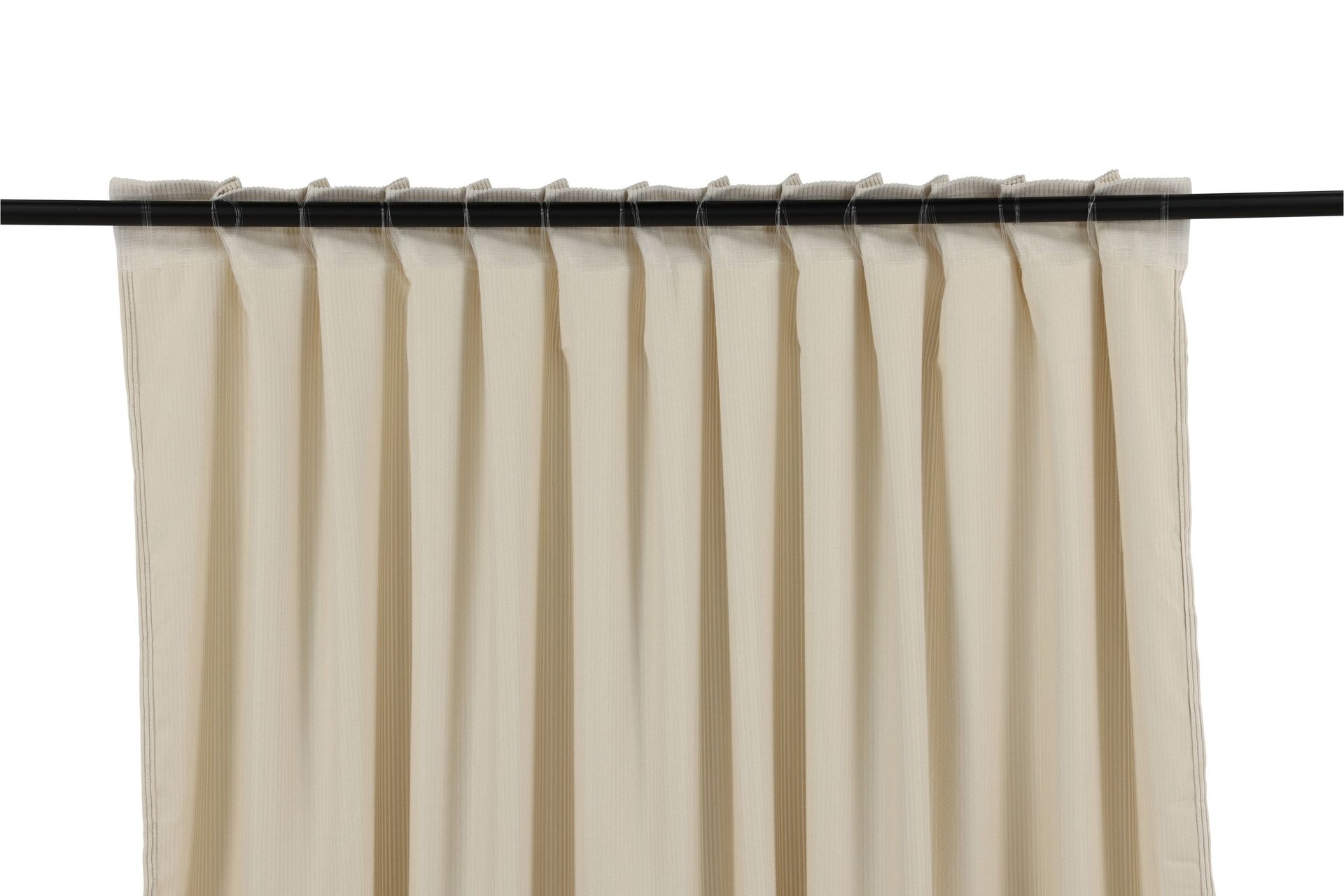 Elma Gardin 140x290 cm - Beige - Tekstiler - Gardiner - Gardinlengder - Kanallengde