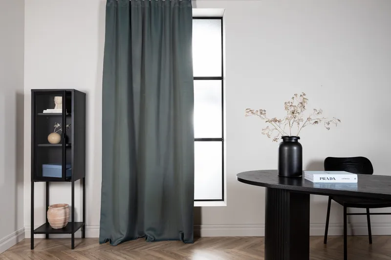 Evelyn Gardin 135x240 cm - Blå - Tekstiler - Gardiner - Gardinlengder - Kanallengde