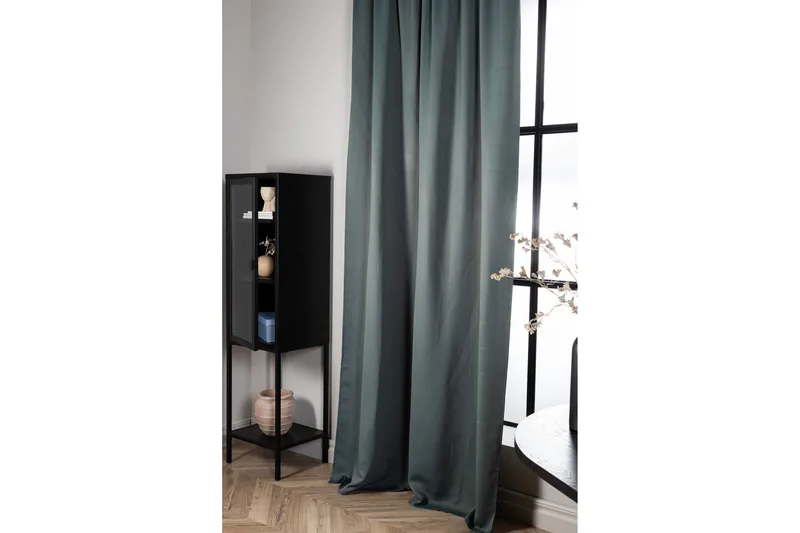 Evelyn Gardin 135x240 cm - Blå - Tekstiler - Gardiner - Gardinlengder - Kanallengde