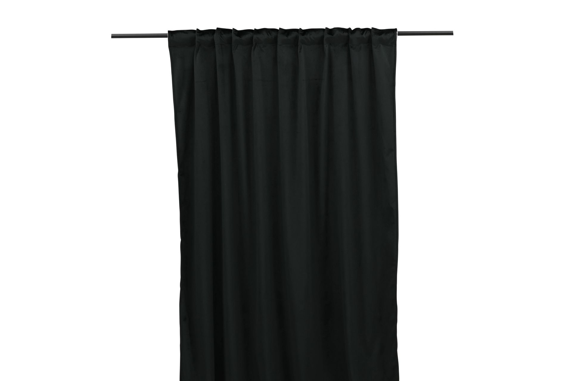 Mary Gardin 135x250 cm - Sort - Tekstiler - Gardiner - Gardinlengder - Kanallengde