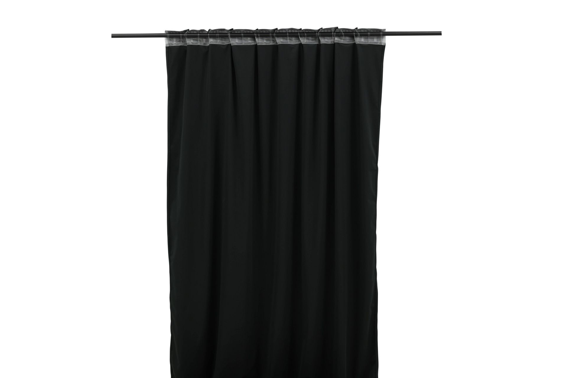 Mary Gardin 135x250 cm - Sort - Tekstiler - Gardiner - Gardinlengder - Kanallengde