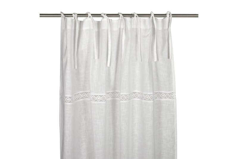 Capasin Knytegardin 2-pk 240 cm - Hvit - Tekstiler - Gardiner - Gardinlengder - Knytebåndslengde