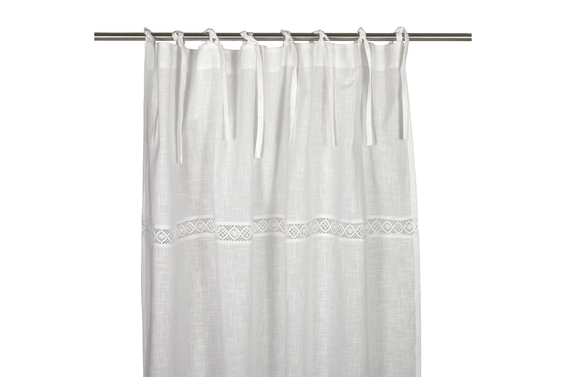 Capasin Knytegardin 2-pk 240 cm - Hvit