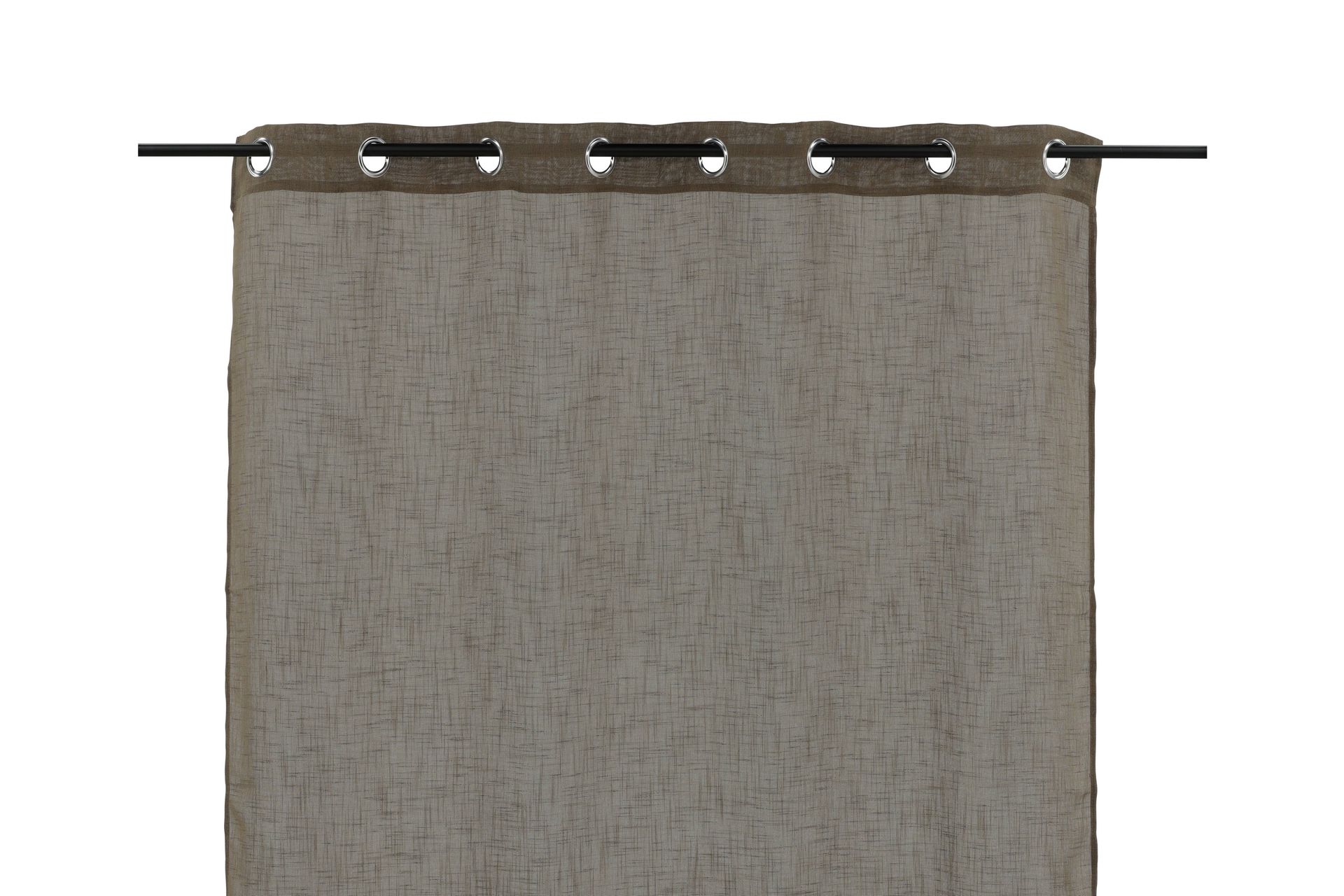 Kaya Gardin metallringer 140x240 cm - Brun - Tekstiler - Gardiner - Gardinlengder - Maljegardiner