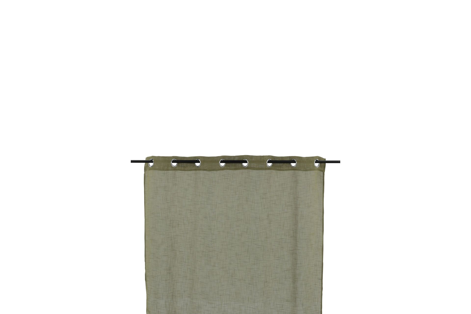 Kaya Gardin metallringer 140x240 cm - Grøn - Tekstiler - Gardiner - Gardinlengder - Maljegardiner
