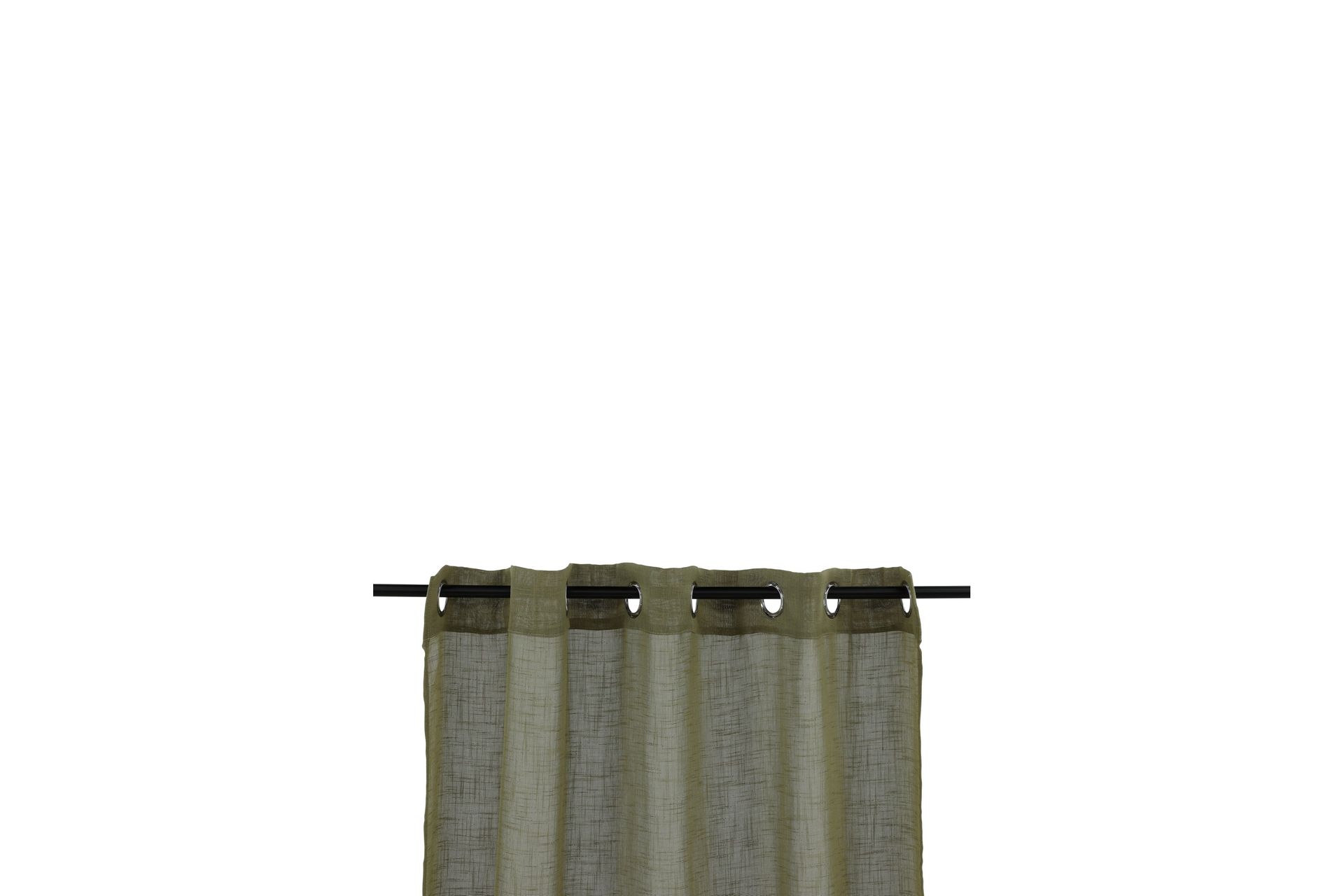 Kaya Gardin metallringer 140x240 cm - Grøn - Tekstiler - Gardiner - Gardinlengder - Maljegardiner