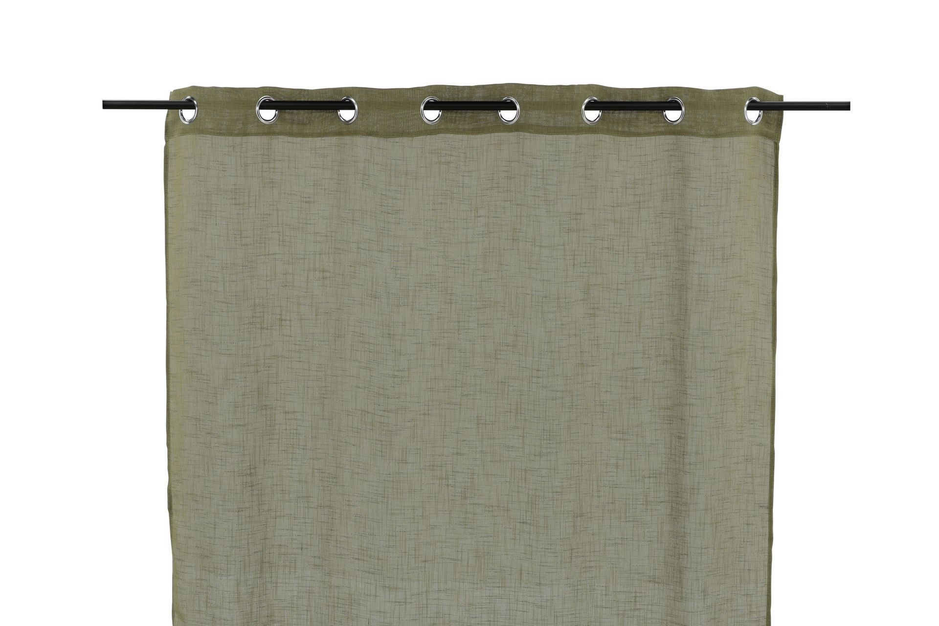 Kaya Gardin metallringer 140x240 cm - Grøn - Tekstiler - Gardiner - Gardinlengder - Maljegardiner