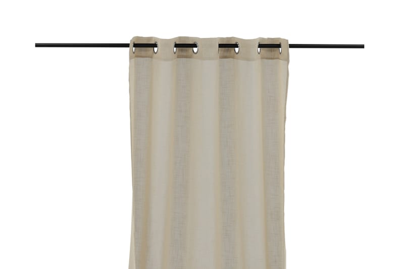 Kaya Gardin metallringer 140x290 cm - Beige - Tekstiler - Gardiner - Gardinlengder - Maljegardiner