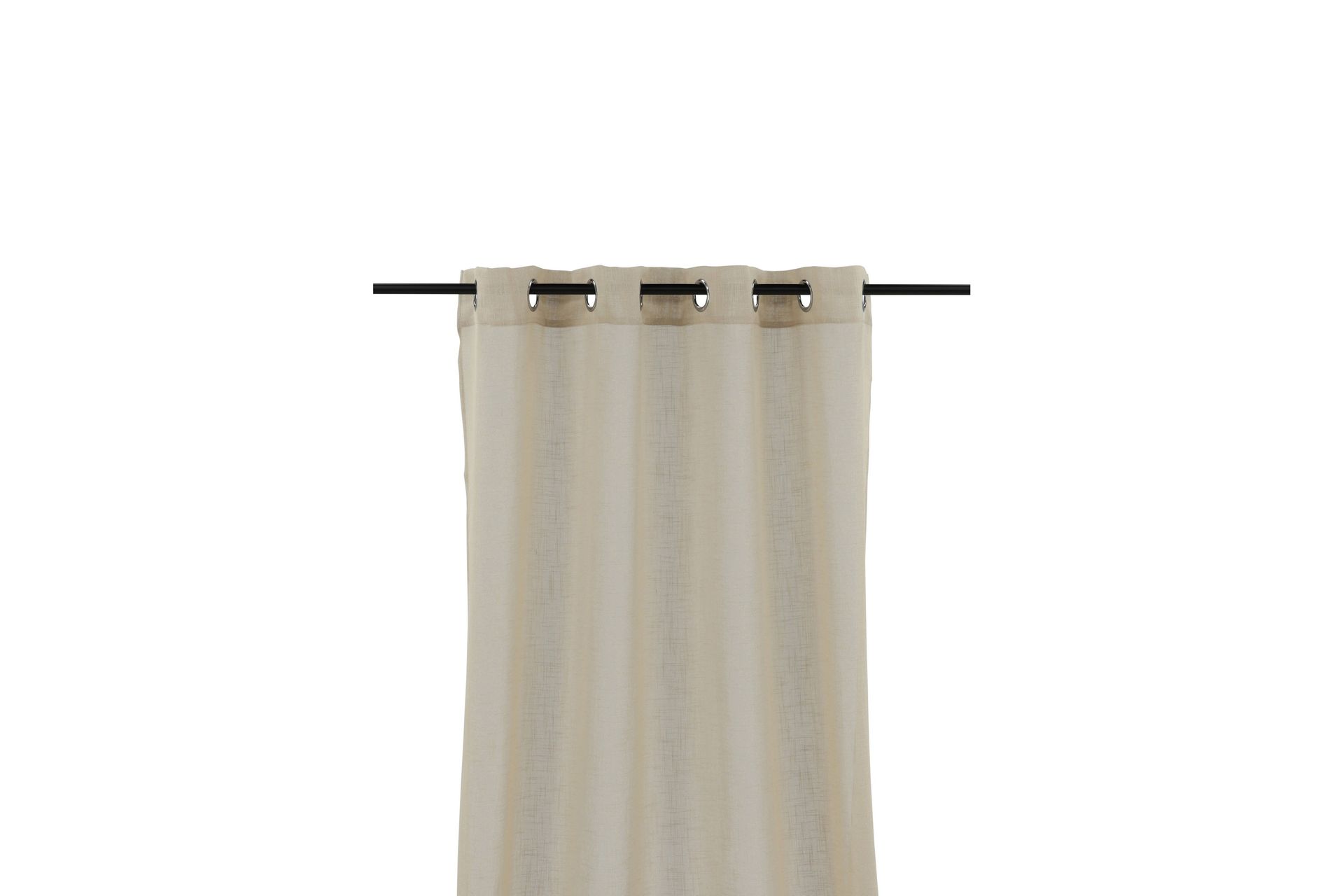 Kaya Gardin metallringer 140x290 cm - Beige - Tekstiler - Gardiner - Gardinlengder - Maljegardiner