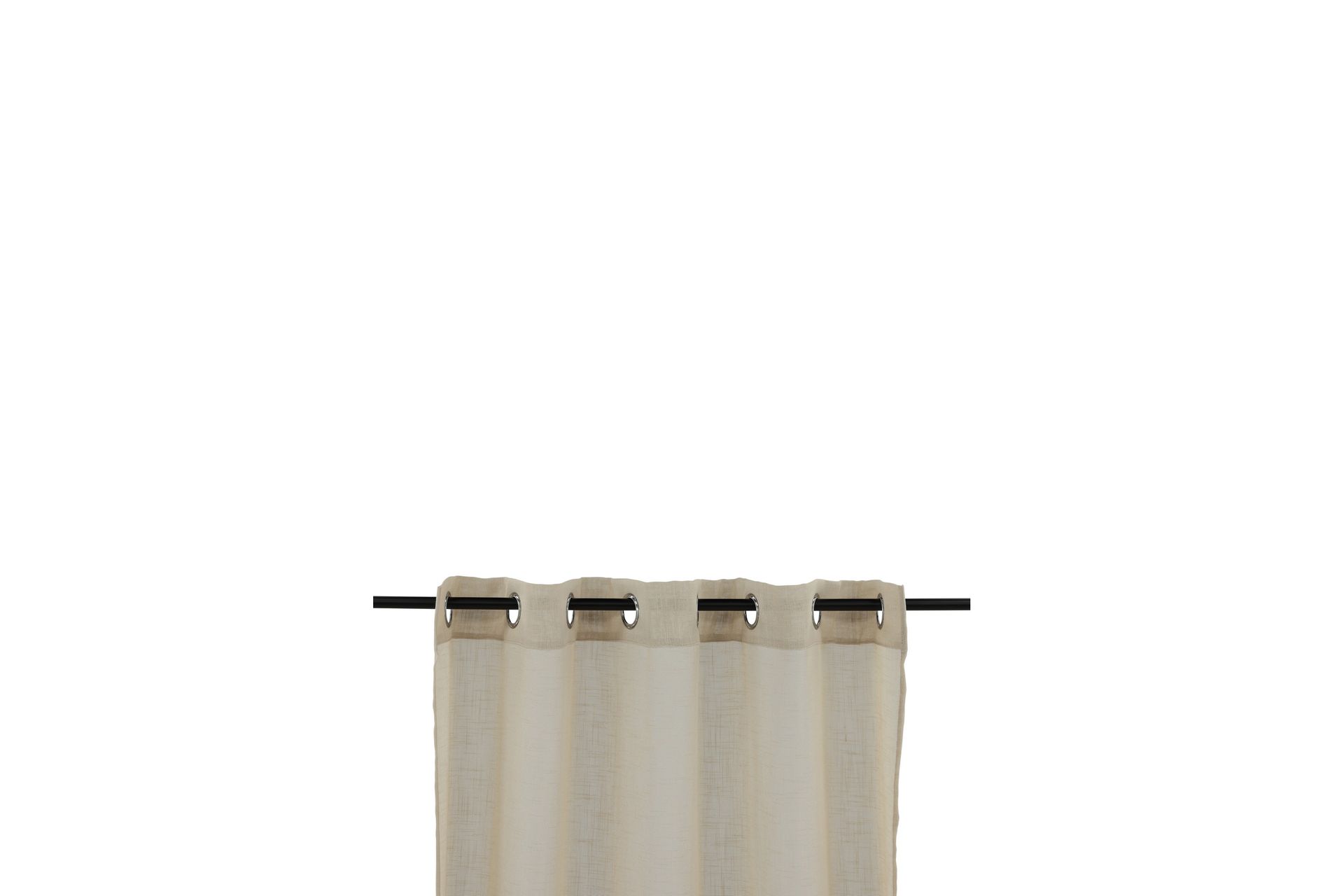 Kaya Gardin metallringer 140x290 cm - Beige - Tekstiler - Gardiner - Gardinlengder - Maljegardiner