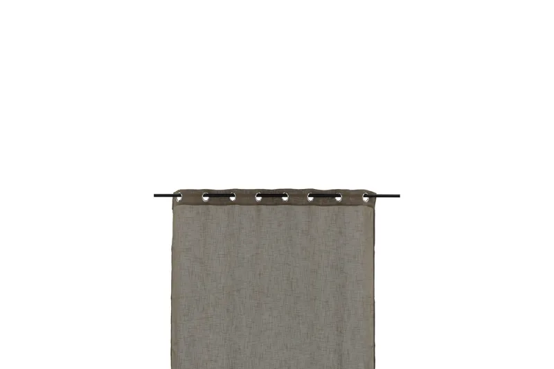 Kaya Gardin metallringer 140x290 cm - Brun - Tekstiler - Gardiner - Gardinlengder - Maljegardiner