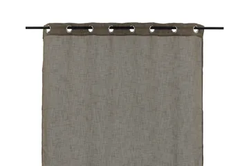 Kaya Gardin metallringer 140x290 cm - Brun - Tekstiler - Gardiner - Gardinlengder