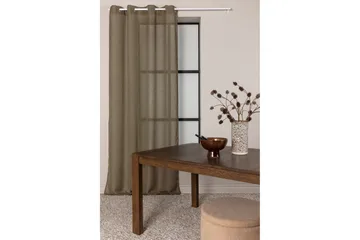 Kaya Gardin metallringer 140x290 cm - Brun - Tekstiler - Gardiner - Gardinlengder