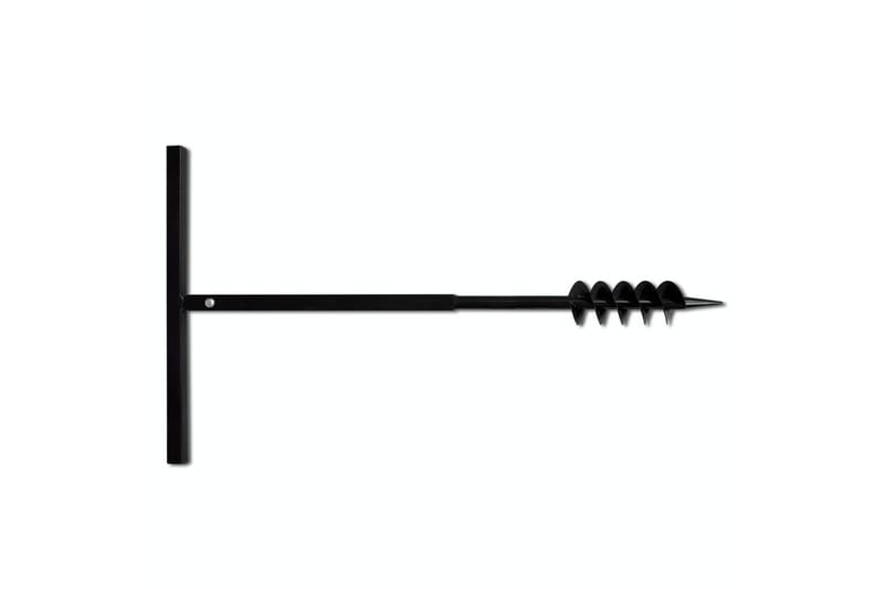 Jordbor med håndtak 80 mm dobbelspiral svart stål - Tekstiler - Gardiner
