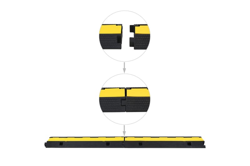 Kabelbeskytter 2 stk 1 kanal gummi 100 cm - Tekstiler - Gardiner - Mørkleggingsgardin