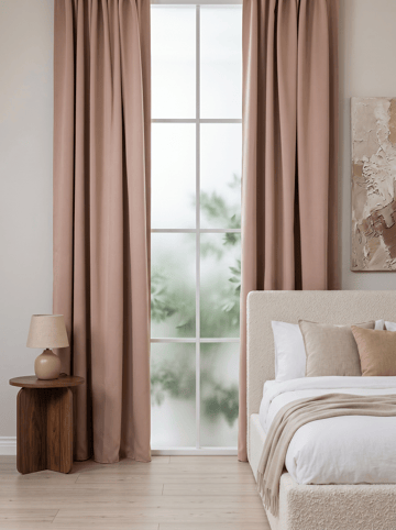 Mørkleggingsgardin Klara 140x250 cm - Taupe - Tekstiler - Gardiner - Mørkleggingsgardin