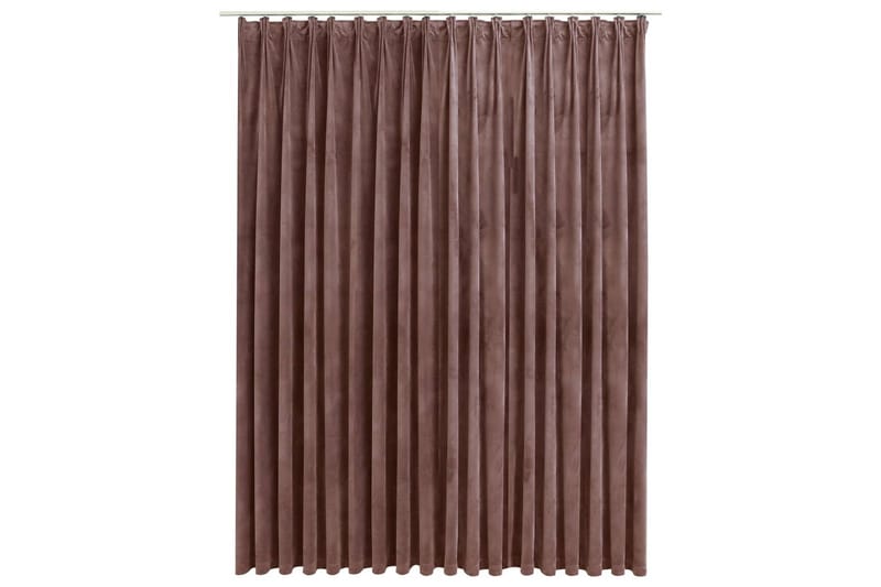 Lystett gardin med kroker fløyel antikk rosa 290x245 cm - Tekstiler - Gardiner - Mørkleggingsgardin