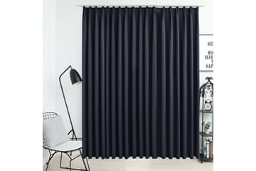 Lystett gardin med metallkroker antrasitt 290x245 cm - Tekstiler - Gardiner - Mørkleggingsgardin