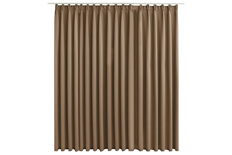 Lystett gardin med metallkroker gråbrun 290x245 cm - Tekstiler - Gardiner - Mørkleggingsgardin