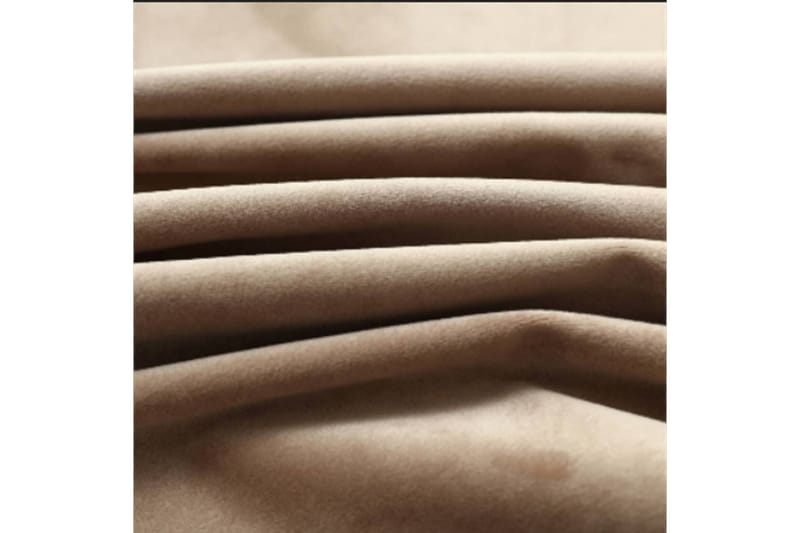 Lystett gardin med metallringer fløyel beige 290x245 cm - Tekstiler - Gardiner - Mørkleggingsgardin