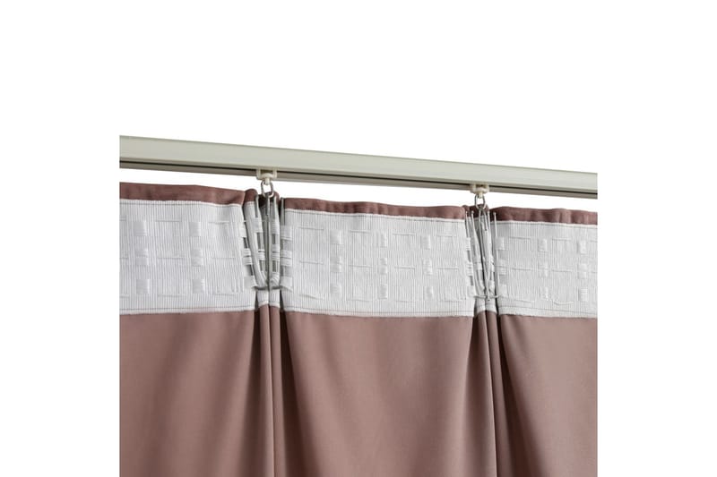 Lystette gardiner kroker 2stk fløyel antikk rosa 140x225cm - Tekstiler - Gardiner - Mørkleggingsgardin