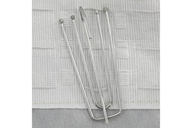 Lystette gardiner kroker og lin-design 2 stk beige 140x245cm - Beige - Tekstiler - Gardiner - Mørkleggingsgardin