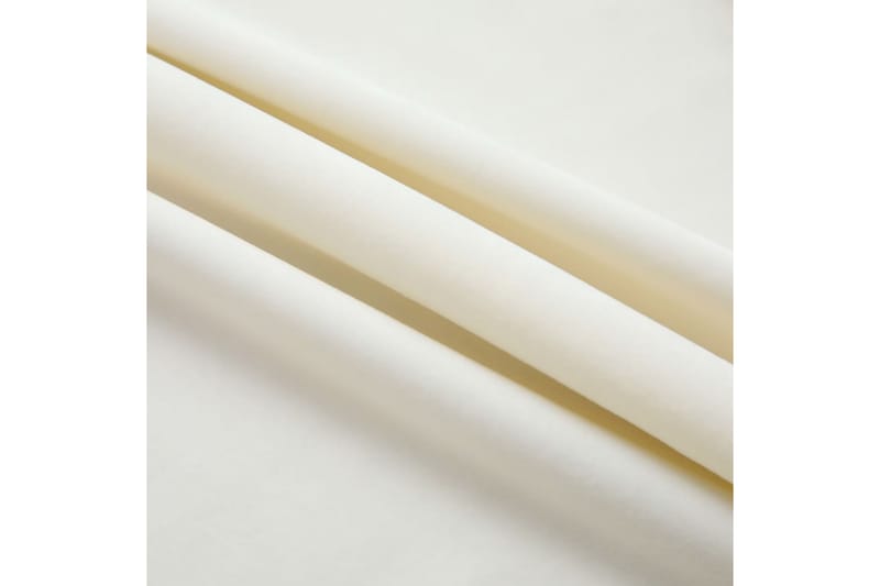 Lystette gardiner med kroker 2 stk fløyel beige 140x175 cm - Mørkleggingsgardin