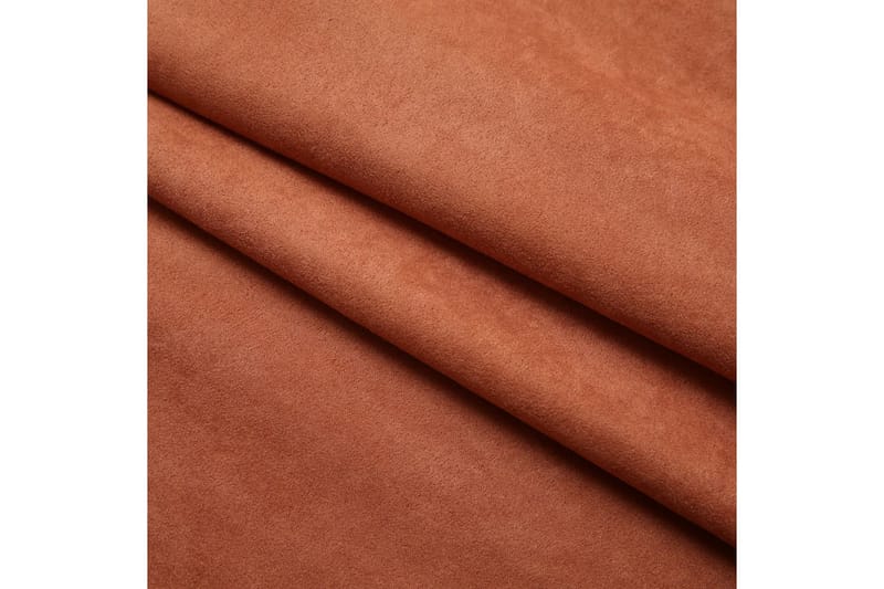 Lystette gardiner med kroker 2 stk rust 140x225 cm - Tekstiler - Gardiner - Mørkleggingsgardin