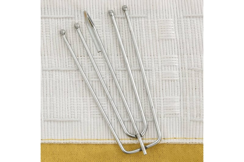 Lystette gardiner med kroker og lin-design 2 stk 140x225 cm - Gul - Tekstiler - Gardiner - Mørkleggingsgardin