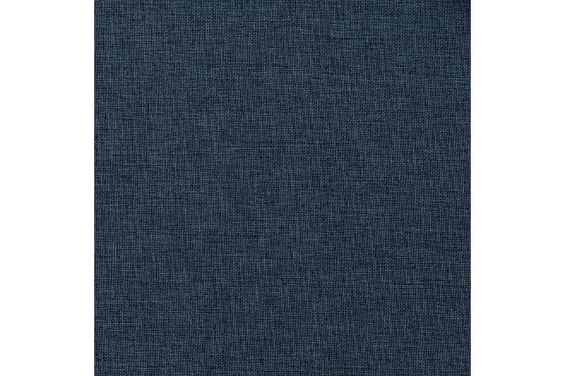 Lystette gardiner med kroker og lin-design 2st blå 140x175cm - Blå - Tekstiler - Gardiner - Mørkleggingsgardin