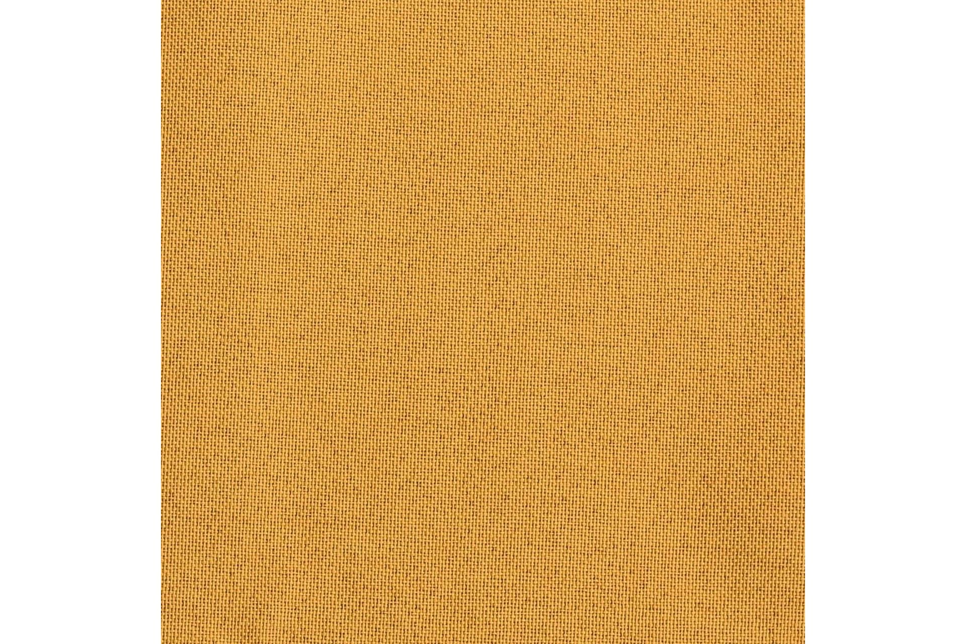 Lystette gardiner med maljer og lin-design 2 stk 140x225 cm - Gul - Tekstiler - Gardiner - Mørkleggingsgardin