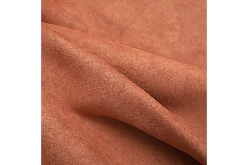 Lystette gardiner med metallringer 2 stk rust 140x175 cm - Tekstiler - Gardiner - Mørkleggingsgardin