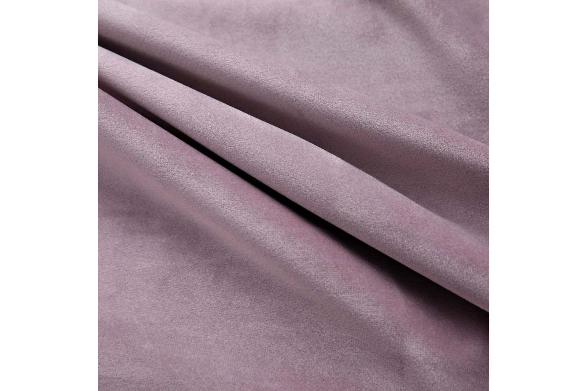 Lystette gardiner ringer 2stk fløyel antikk rosa 140x175cm - Tekstiler - Gardiner - Mørkleggingsgardin