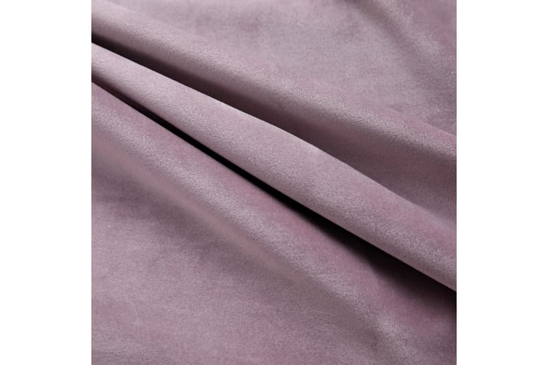 Lystette gardiner ringer 2stk fløyel antikk rosa 140x175cm - Mørkleggingsgardin