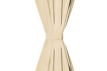 Mikrosateng gardiner med hemper 2 stk 140x225 cm beige - Beige - Tekstiler - Gardiner - Mørkleggingsgardin