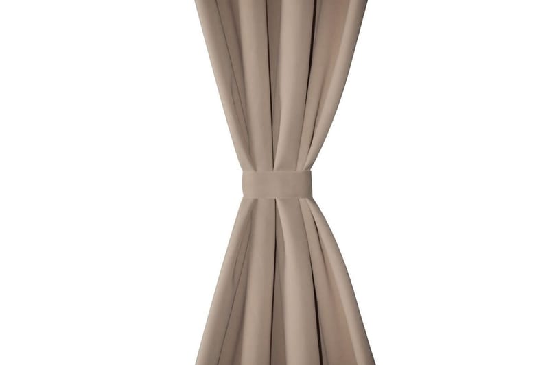 Rullegardiner med metallringer 2 stk kremhvit 135 x 245 cm - Kremhvit - Tekstiler - Gardiner - Mørkleggingsgardin